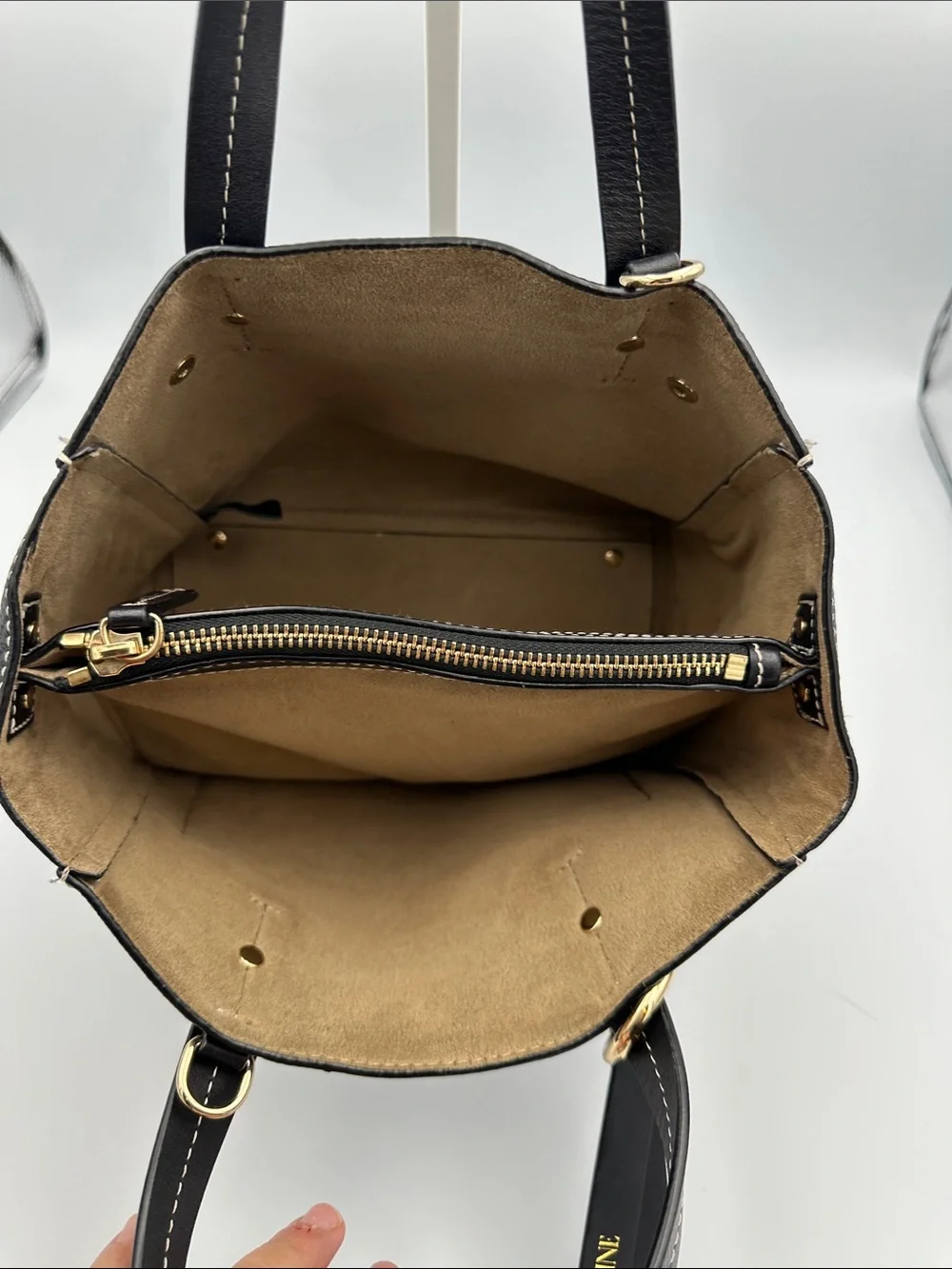 Frances Valentine Small Chloe Leather Tote Black